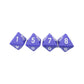 WCXPQ0807E4 Purple Opaque Dice with White Numbers D8 Aprox 16mm (5/8in) Pack of 4 Dice