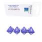 WCXPQ0807E4 Purple Opaque Dice with White Numbers D8 Aprox 16mm (5/8in) Pack of 4 Dice