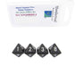 WCXPQ0808E4 Black Opaque Dice with White Numbers D8 Aprox 16mm (5/8in) Pack of 4 Dice