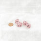 WCXPQ1064E4 Pink Pastel Dice with Black Numbers D10 Aprox 16mm (5/8in) Pack of 4