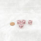 WCXPQ1164E4 Pink Pastel Dice with Black Numbers 10s D10 Aprox 16mm (5/8in) Pack of 4