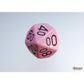 WCXPQ1164E4 Pink Pastel Dice with Black Numbers 10s D10 Aprox 16mm (5/8in) Pack of 4