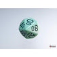 WCXPQ1165E4 Green Pastel Dice with Black Numbers 10s D10 Aprox 16mm (5/8in) Pack of 4