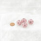 WCXPQ1264E4 Pink Pastel Dice with Black Numbers D12 Aprox 16mm (5/8in) Pack of 4