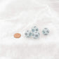 WCXPQ1266E4 Blue Pastel Dice with Black Numbers D12 Aprox 16mm (5/8in) Pack of 4