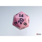 WCXPQ2064E4 Pink Pastel Dice with Black Numbers D20 Aprox 16mm (5/8in) Pack of 4