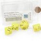 WCXXQ0202E4 Yellow Opaque Dice with Black Pips D10 20mm (25/32in) Pack of 4