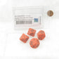 WCXXQ0203E4 Orange Opaque Dice with Black Pips D10 20mm (25/32in) Pack of 4