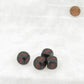 WCXXQ0318E4 Black Opaque Dice Red Numbers D3 (D6 1-3 Twice) 16mm Pack of 4