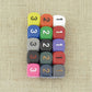 WCXXQ0399E15 Assorted Opaque Dice Numbers D3 (d6 1-3 Twice) 16mm Pack of 15