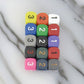 WCXXQ0399E15 Assorted Opaque Dice Numbers D3 (d6 1-3 Twice) 16mm Pack of 15