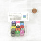 WCXXQ0399E15 Assorted Opaque Dice Numbers D3 (d6 1-3 Twice) 16mm Pack of 15