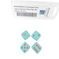 WKP00501E4 Flamingo Dice Aqua Opaque with Pink Pips D6 16mm (5/8in) Set of 4 Dice