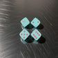 WKP00501E4 Flamingo Dice Aqua Opaque with Pink Pips D6 16mm (5/8in) Set of 4 Dice