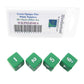 WKP02454E4 Green Opaque Dice with White Numbers D6 16mm (5/8in) Pack of 4 Dice