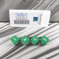WKP02454E4 Green Opaque Dice with White Numbers D6 16mm (5/8in) Pack of 4 Dice