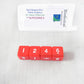 WKP02456E4 Red Opaque Dice White Numbers D6 16mm (5/8in) Pack of 4
