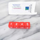 WKP02456E4 Red Opaque Dice White Numbers D6 16mm (5/8in) Pack of 4