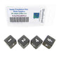 WKP02489E4 Smoke Transparent Dice with White Numbers D6 16mm (5/8in) Pack of 4 Dice