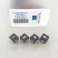 WKP02489E4 Smoke Transparent Dice with White Numbers D6 16mm (5/8in) Pack of 4 Dice