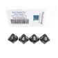 WKP02624E4 Black Opaque Dice White Numbers D10 16mm Pack of 4