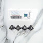 WKP02624E4 Black Opaque Dice White Numbers D10 16mm Pack of 4