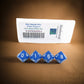 WKP02625E4 Blue Opaque Dice with White Numbers D10 16mm (5/8in) Pack of 4 Dice