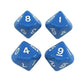 WKP02625E4 Blue Opaque Dice with White Numbers D10 16mm (5/8in) Pack of 4 Dice