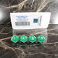 WKP02626E4 Green Opaque Dice with White Numbers D10 16mm (5/8in) Pack of 4 Dice