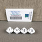 WKP02629E4 White Opaque Dice with Black Numbers D10 16mm (5/8in) Pack of 4 Dice