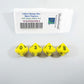 WKP02630E4 Yellow Opaque Dice Black Numbers D10 16mm Pack of 4