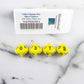 WKP02630E4 Yellow Opaque Dice Black Numbers D10 16mm Pack of 4