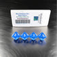 WKP02669E4 Blue Transparent Dice with White Numbers D10 16mm (5/8in) Pack of 4 Dice