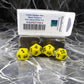 WKP02730E4 Yellow Opaque Dice Black Numbers D12 16mm Pack of 4