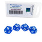 WKP02758E4 Blue Transparent Dice with White Numbers D12 16mm (5/8in) Pack of 4 Dice