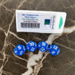 WKP02758E4 Blue Transparent Dice with White Numbers D12 16mm (5/8in) Pack of 4 Dice