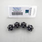 WKP02813E4 Black Opaque Dice White Numbers D20 16mm Pack of 4