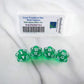 WKP02847E4 Green Transparent Dice White Numbers D20 16mm Pack of 4