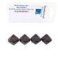 WKP03818E4 Black Opaque Dice Red Numbers DT10 16mm Pack of 4