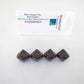 WKP03818E4 Black Opaque Dice Red Numbers DT10 16mm Pack of 4