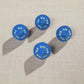 WKP03820E4 Blue Opaque Dice White Numbers DT10 16mm Pack of 4