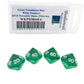 WKP03844E4 Green Transparent Dice with White Numbers DT10 16mm (5/8in) Pack of 4 Dice