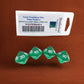 WKP03844E4 Green Transparent Dice with White Numbers DT10 16mm (5/8in) Pack of 4 Dice