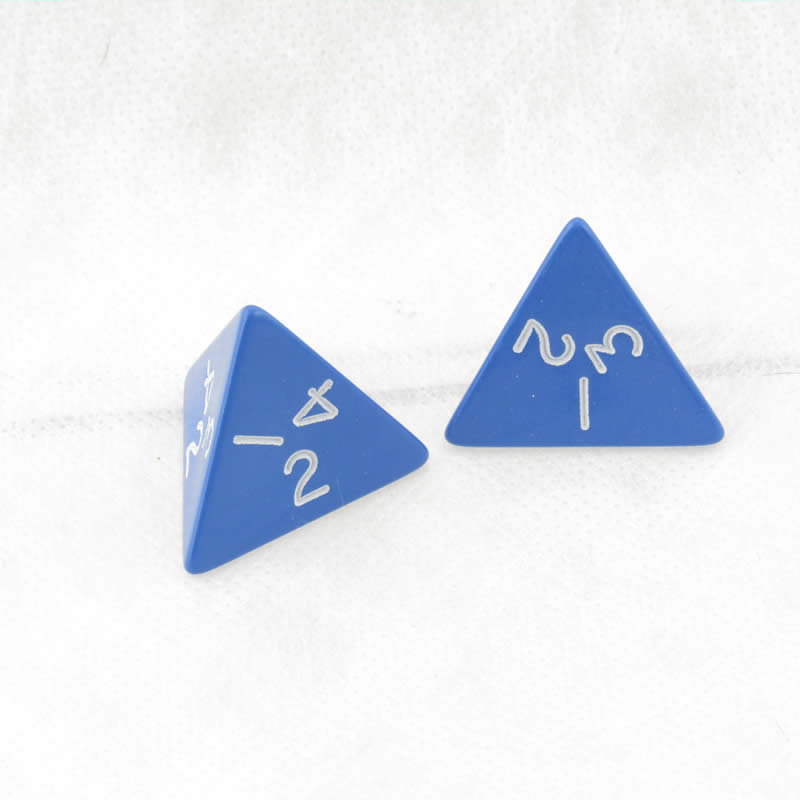 WKP04787E2 Blue Jumbo Dice with White Numbers D4 25mm Pack of 2
