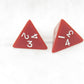 WKP04789E2 Red Jumbo Dice with White Numbers D4 25mm Pack of 2