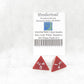 WKP04789E2 Red Jumbo Dice with White Numbers D4 25mm Pack of 2
