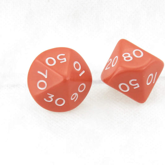 WKP04813E2 Red Jumbo Dice with White Numbers DT10 25mm Pack of 2