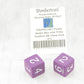 WKP05134E2 Purple Jumbo Dice with White Numbers D6 25mm Pack of 2