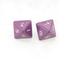 WKP05135E2 Purple Jumbo Dice with White Numbers D8 25mm Pack of 2