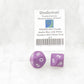 WKP05136E2 Purple Jumbo Dice with White Numbers D10 25mm Pack of 2